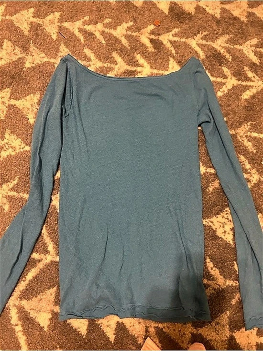 WE THE FREE Easy Does It Long Sleeve Tee in Blue